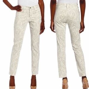 NYDJ Cream Animal Print Jeans Size 14